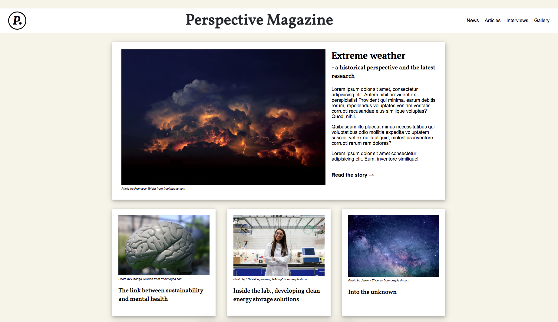 magazine-site with images