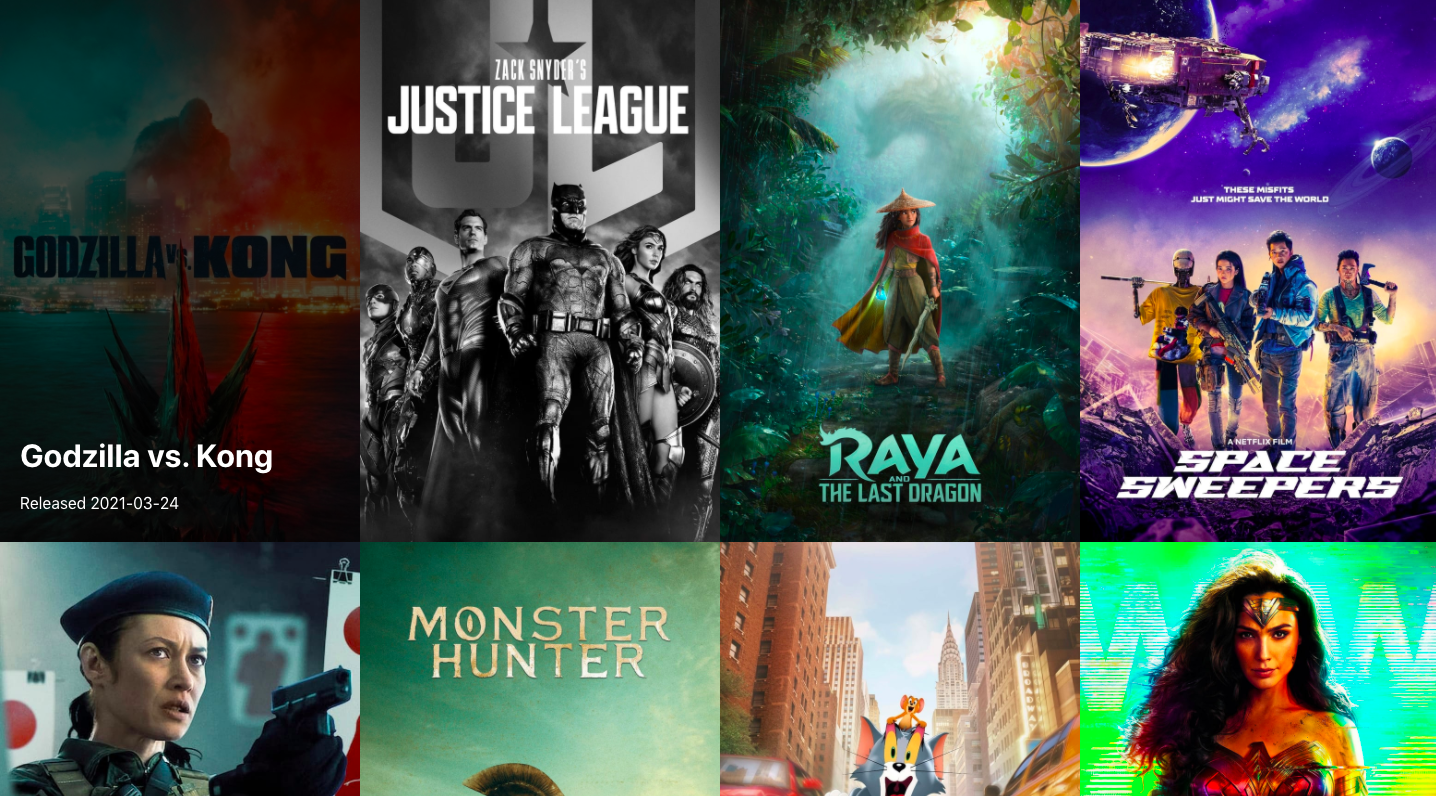 website with info about popular movies
